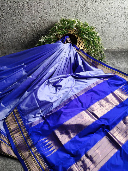 LAVENDER SILK PURE HANDLOOM IRKAL SAREE