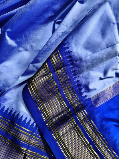 LAVENDER SILK PURE HANDLOOM IRKAL SAREE