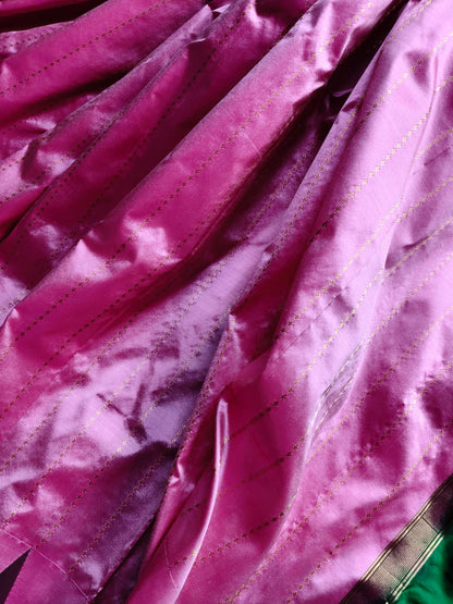 PINK SILK PURE HANDLOOM IRKAL SAREE