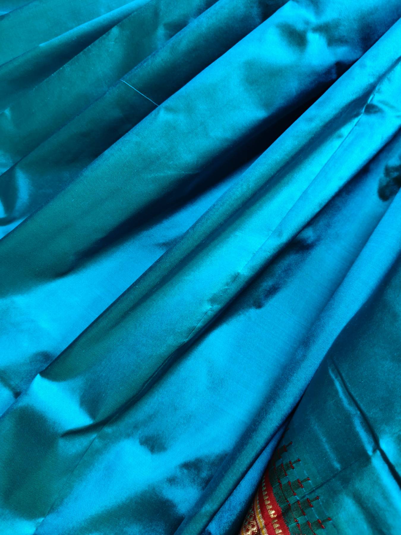 BLUE SILK PURE HANDLOOM IRKAL SAREE