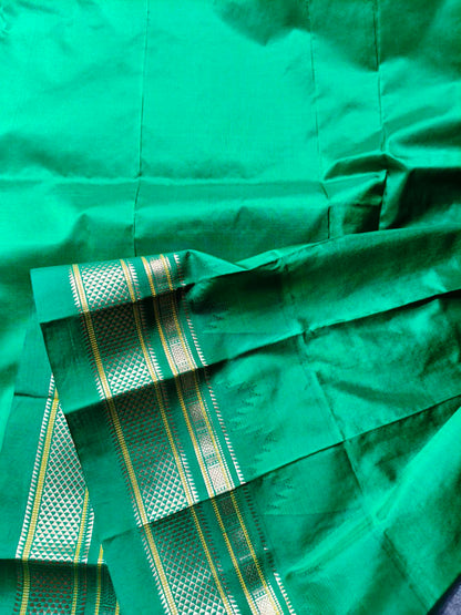 PEACH SILK PURE HANDLOOM IRKAL SAREE