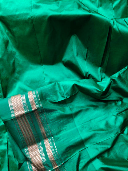 DARK MAROON SILK PURE HANDLOOM IRKAL SAREE