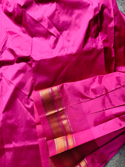 PARROT GREEN SILK PURE HANDLOOM IRKAL SAREE