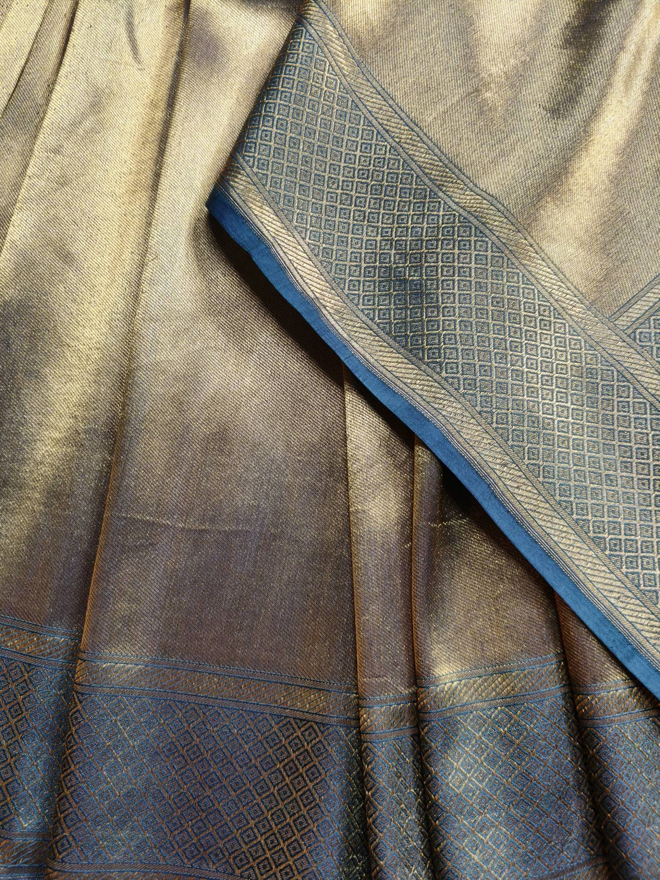 GOLD KATAN TISSUE PURE HANDLOOM BANARASI SAREE