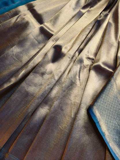 GOLD KATAN TISSUE PURE HANDLOOM BANARASI SAREE