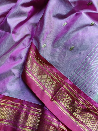 PINK SILK PURE HANDLOOM PAITHANI SAREE