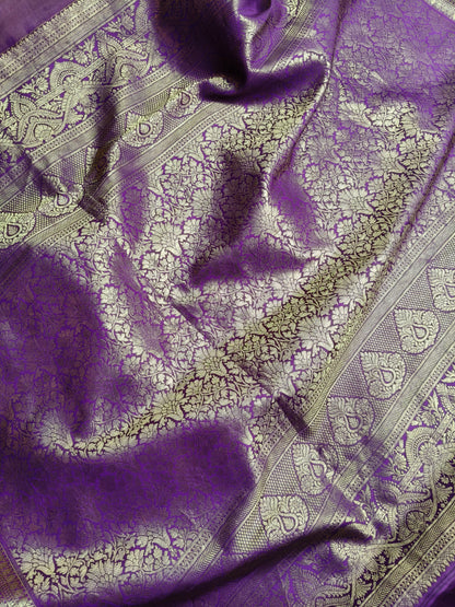 PINK KANCHI PATTU  SILK  PURE HANDLOOM KALAMKARI SAREE