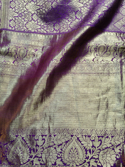 PINK KANCHI PATTU  SILK  PURE HANDLOOM KALAMKARI SAREE