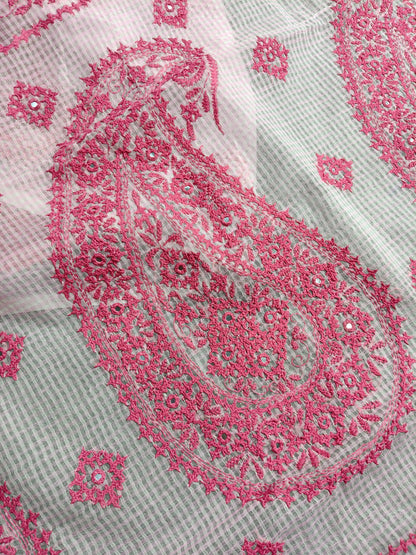 PINK KOTA PURE HANDLOOM EMBROIDERY SAREE