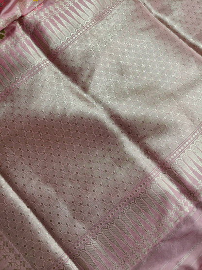 PINK SILK PURE HANDLOOM BANARASI SAREE