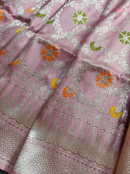 PINK SILK PURE HANDLOOM BANARASI SAREE