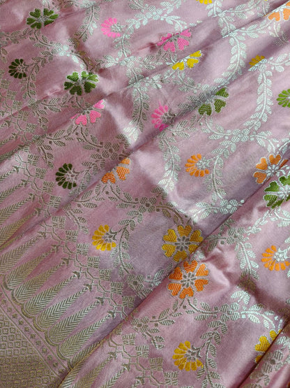 PINK SILK PURE HANDLOOM BANARASI SAREE
