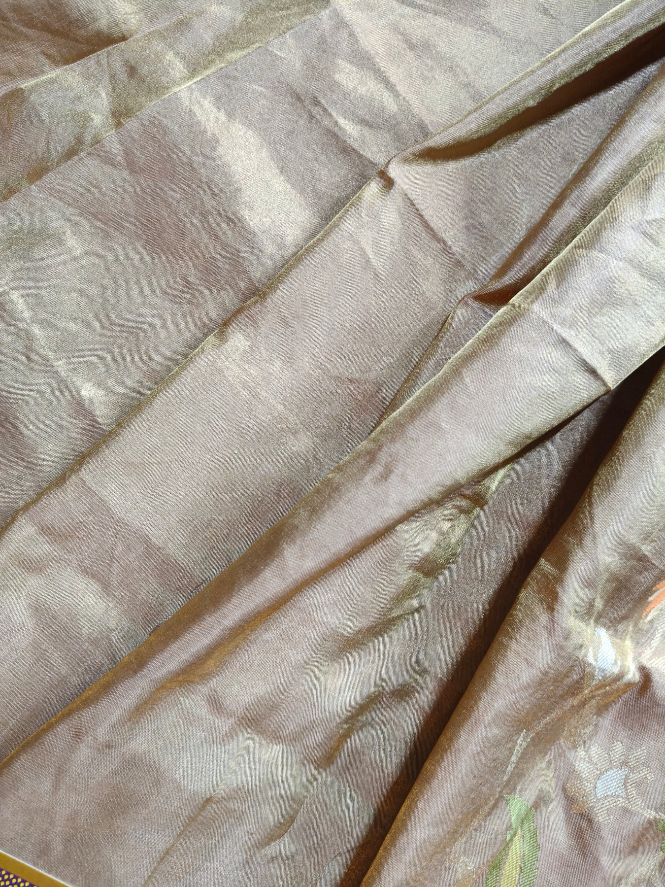 BIEGE TISSUE SILK PURE HANDLOOM BANARASI SAREE