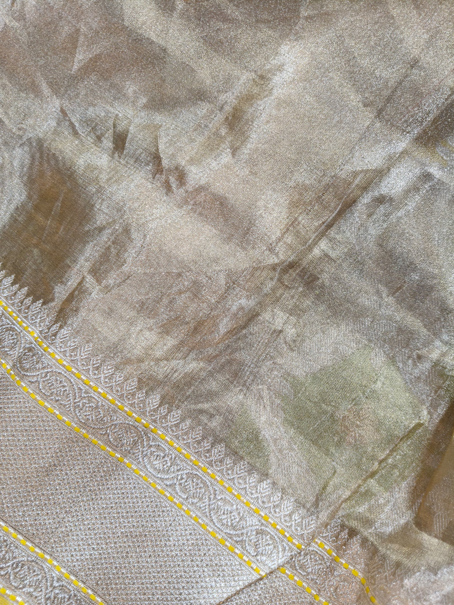 SILVER TISSUE SILK PURE HANDLOOM BANARASI SAREE