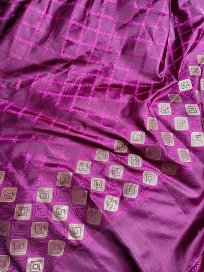 MAJENTA PINK SILK PURE HANDLOOM BANARASI SAREE