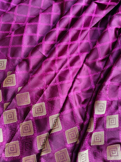 MAJENTA PINK SILK PURE HANDLOOM BANARASI SAREE