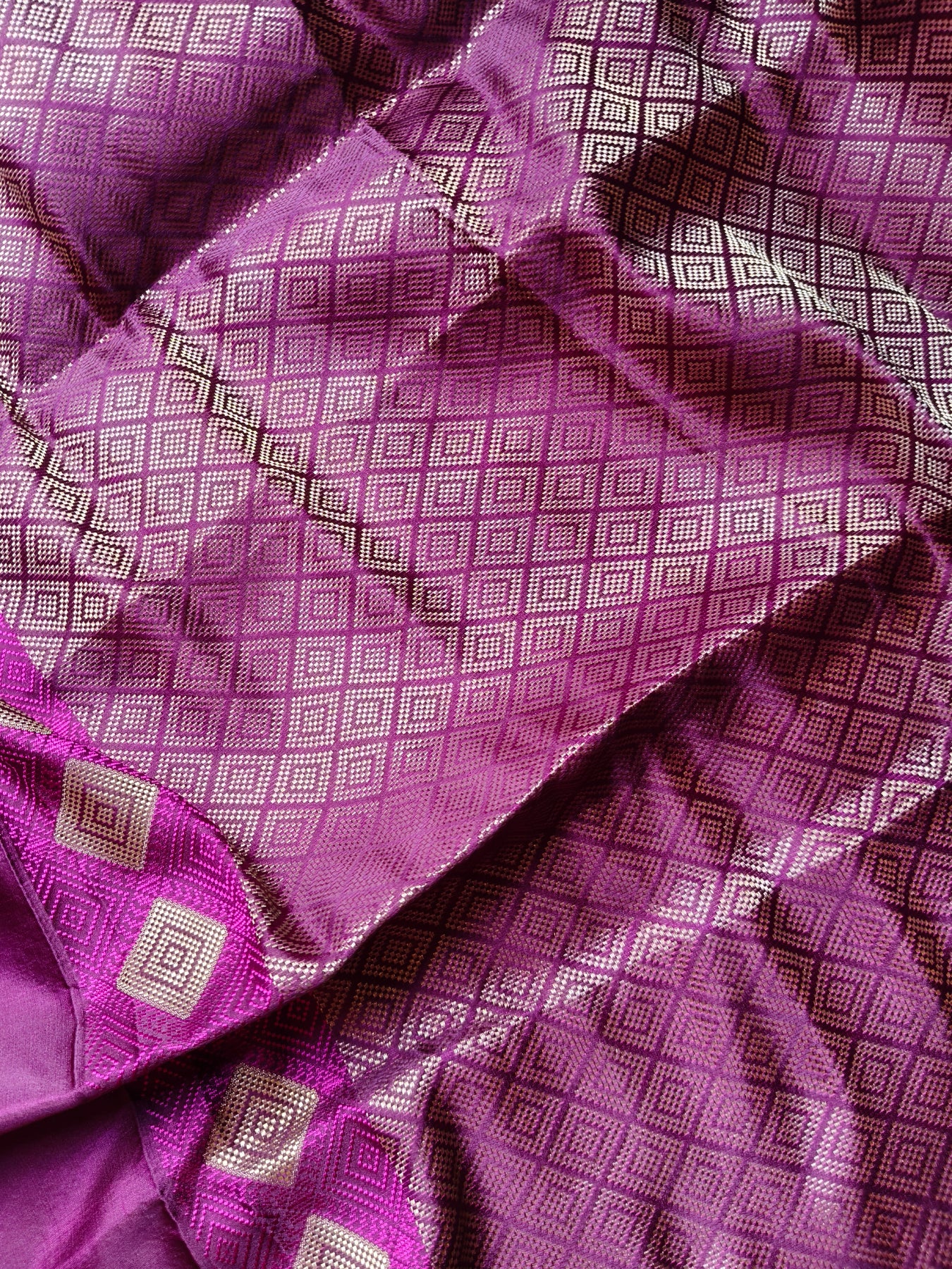 MAJENTA PINK SILK PURE HANDLOOM BANARASI SAREE