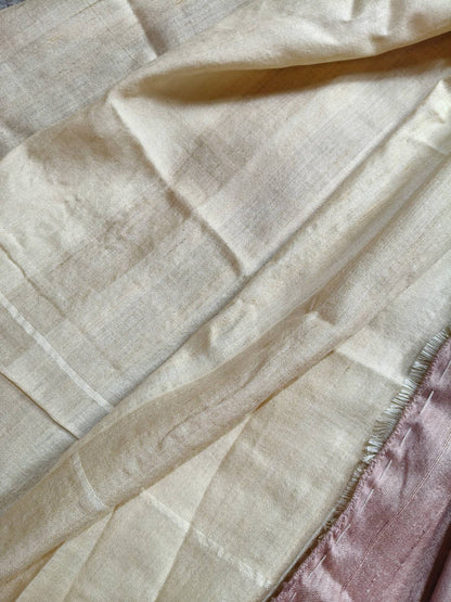 ONION PINK DUPION SILK PURE HANDLOOM BANARASI SAREE
