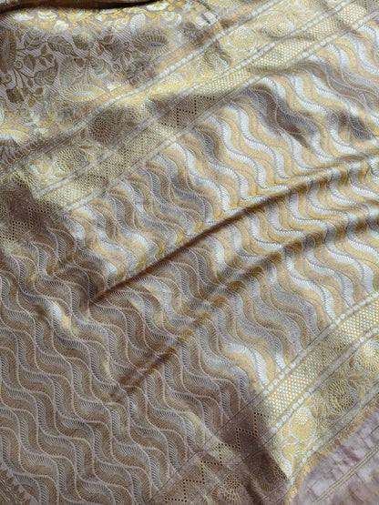 LIGHT PINK  SILK PURE HANDLOOM BANARASI SAREE