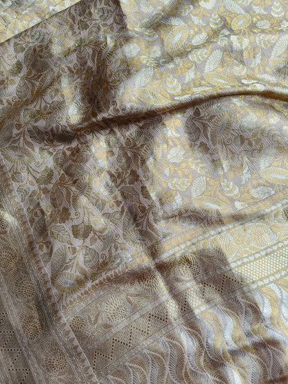 LIGHT PINK  SILK PURE HANDLOOM BANARASI SAREE