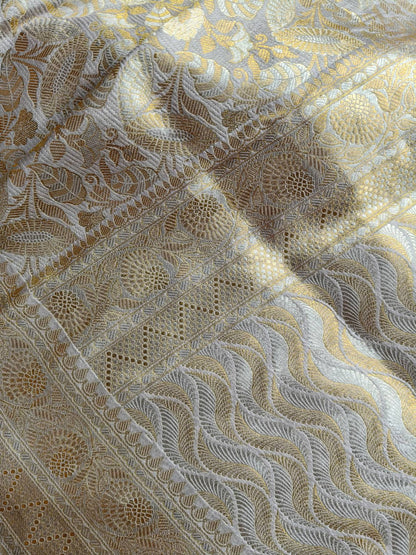 LIGHT MAUVE SILK PURE HANDLOOM BANARASI SAREE