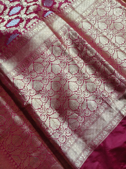 RED SILK PURE HANDLOOM BANARASI SAREE