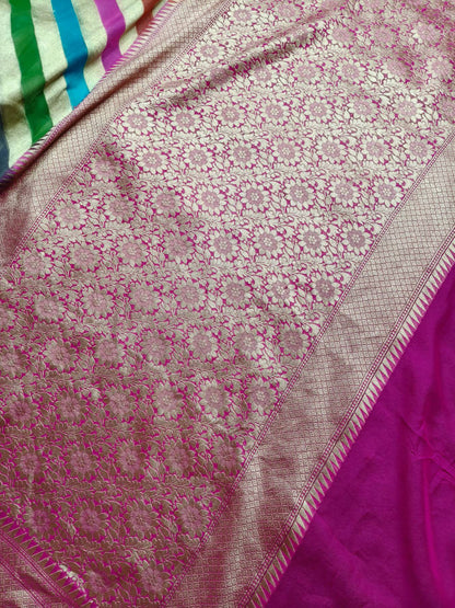 RANGCART GEORGETTE PURE HANDLOOM BANARASI SAREE