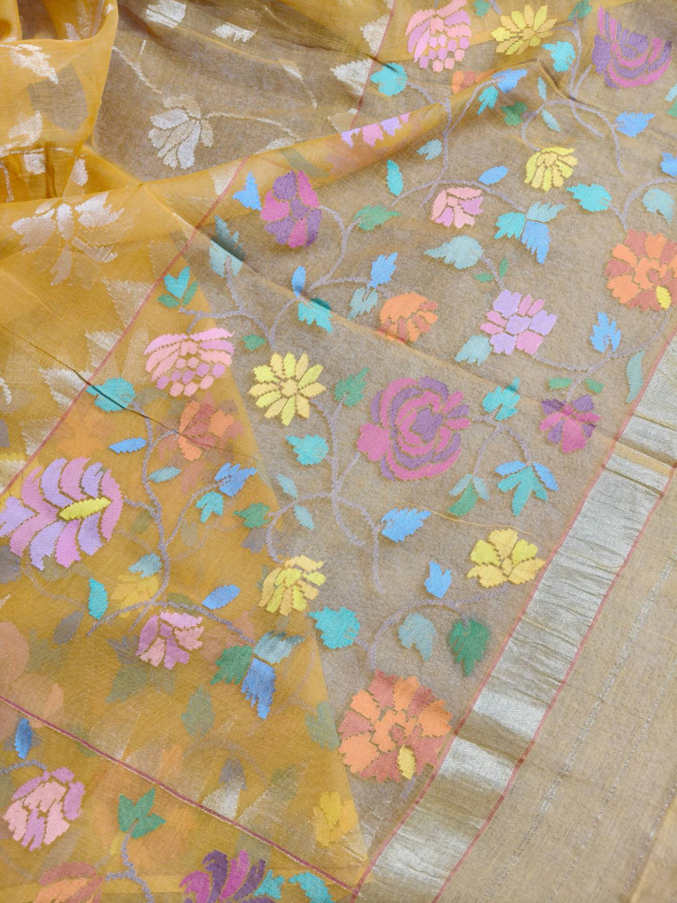 PITAMBARI REAL JARI COTTON PURE HANDLOOM BANARASI SAREE
