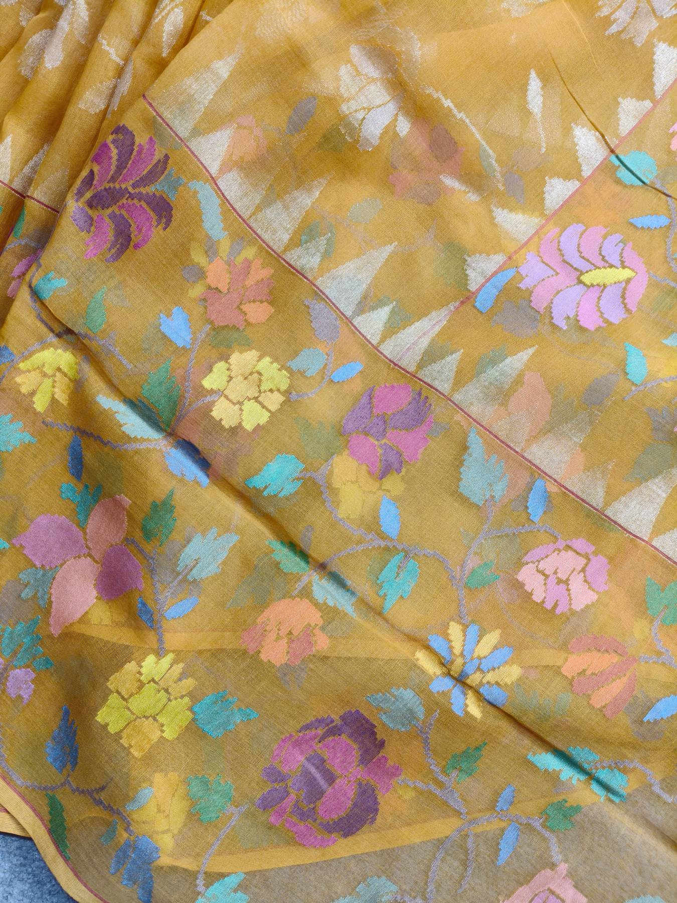 PITAMBARI REAL JARI COTTON PURE HANDLOOM BANARASI SAREE