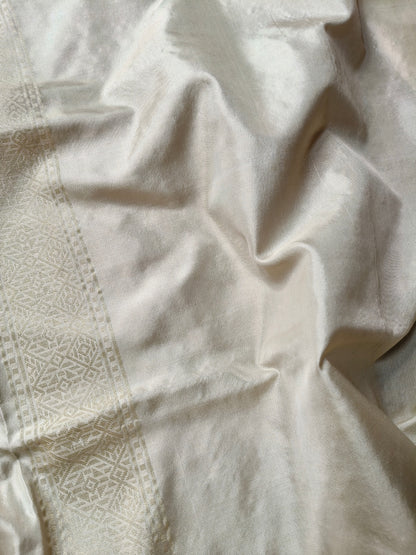 SWETAMBARI SILK REAL JARI PURE HANDLOOM BANARASI SAREE
