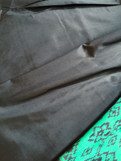 GREEN SILK PURE HANDLOOM  IKKAT SAREE