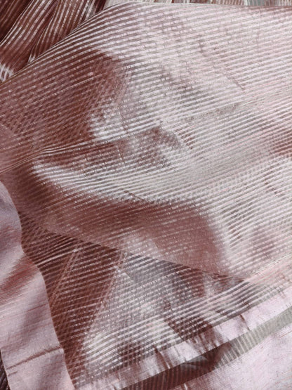 DARK PEACH ORGANZA PURE HANDLOOM BANARASI SAREE