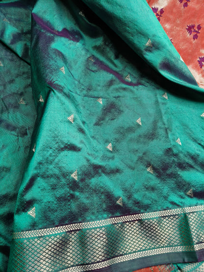RAMA GREEN SILK PURE HANDLOOM PAITHANI SAREE
