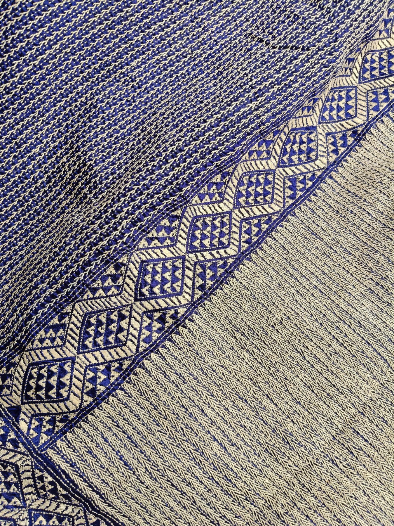 PURPLE SILK PURE HANDLOOM KANTHA SAREE