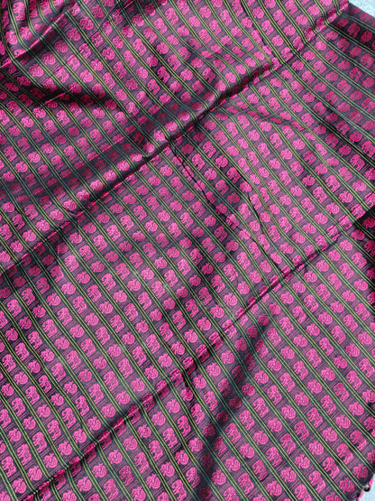 PINK MULBERRY SILK PURE HANDLOOM KHUN SAREE