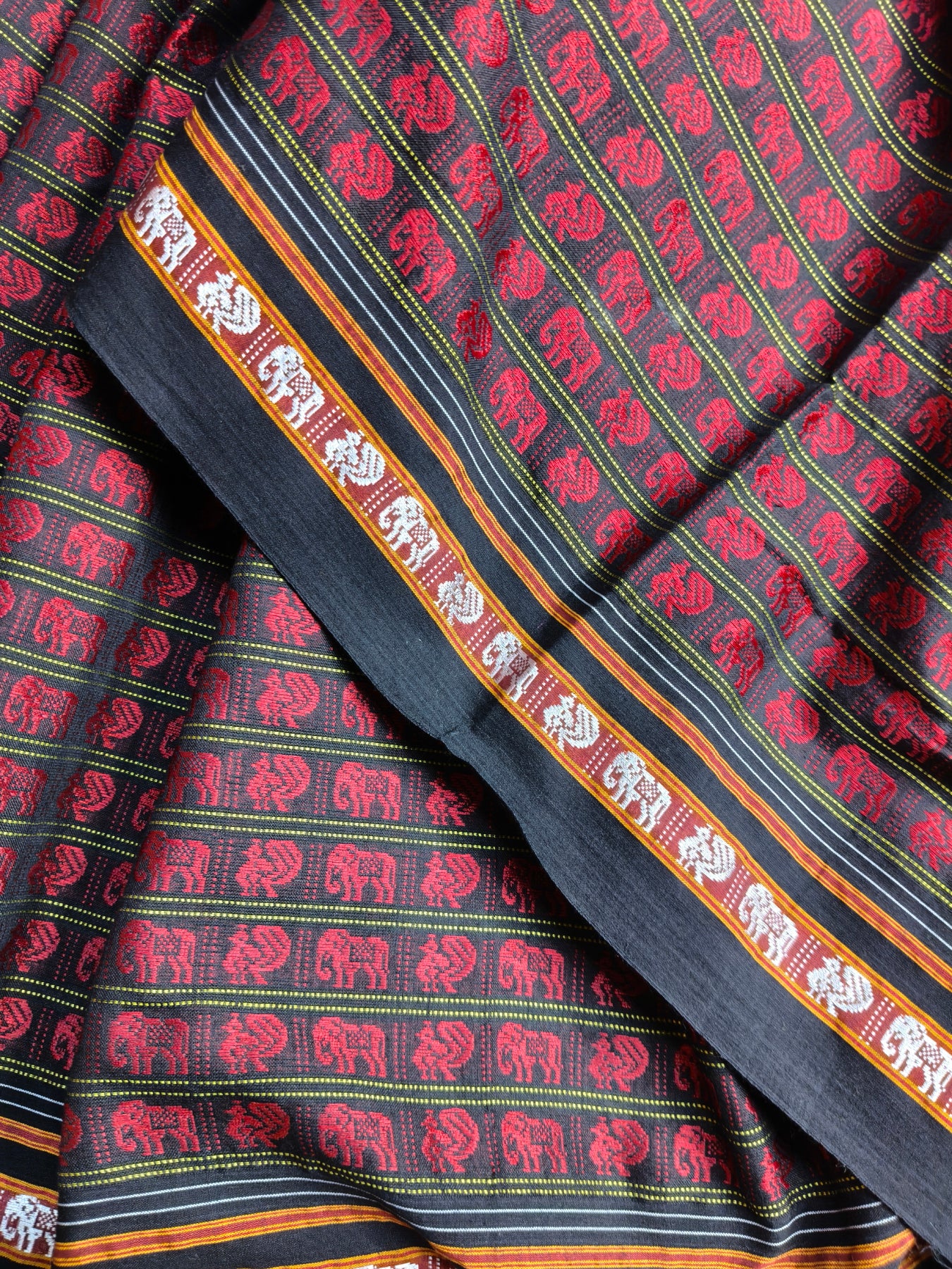 MAROON MULBERRY SILK PURE HANDLOOM KHUN SAREE