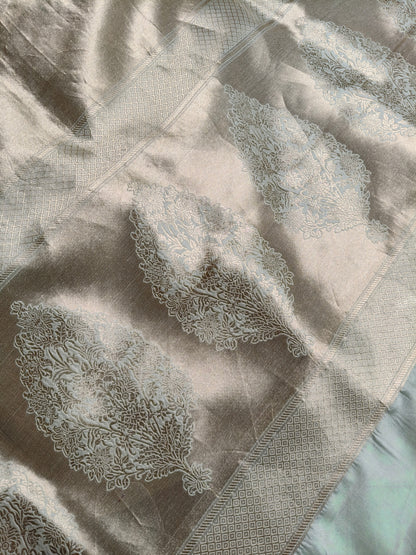 GOLD KATAN TISSUE PURE HANDLOOM BANARASI SAREE