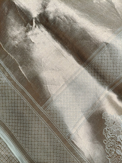 GOLD KATAN TISSUE PURE HANDLOOM BANARASI SAREE