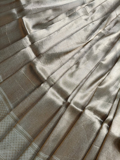 GOLD KATAN TISSUE PURE HANDLOOM BANARASI SAREE