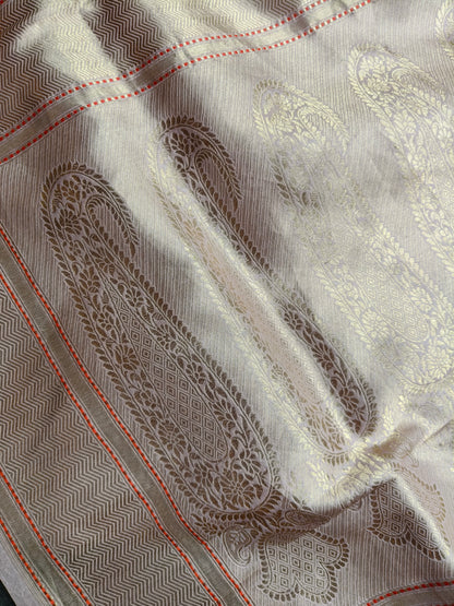 GOLD KATAN TISSUE PURE HANDLOOM BANARASI SAREE