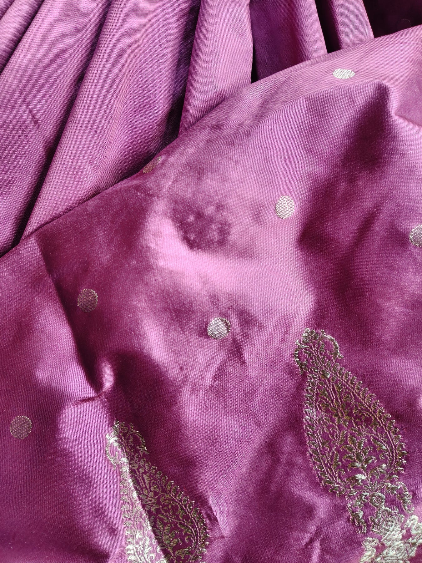 PLUM SILK PURE HANDLOOM PAITHANI SAREE
