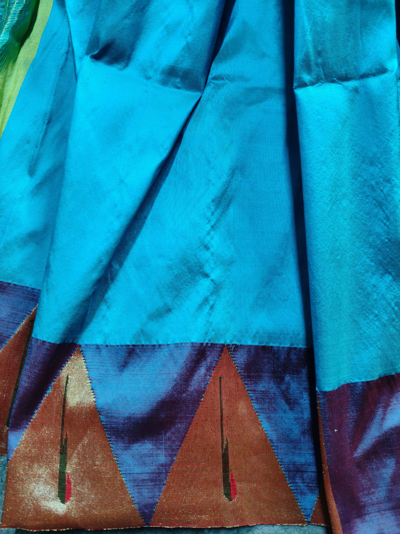 BLUE SILK PURE HANDLOOM PAITHANI SAREE