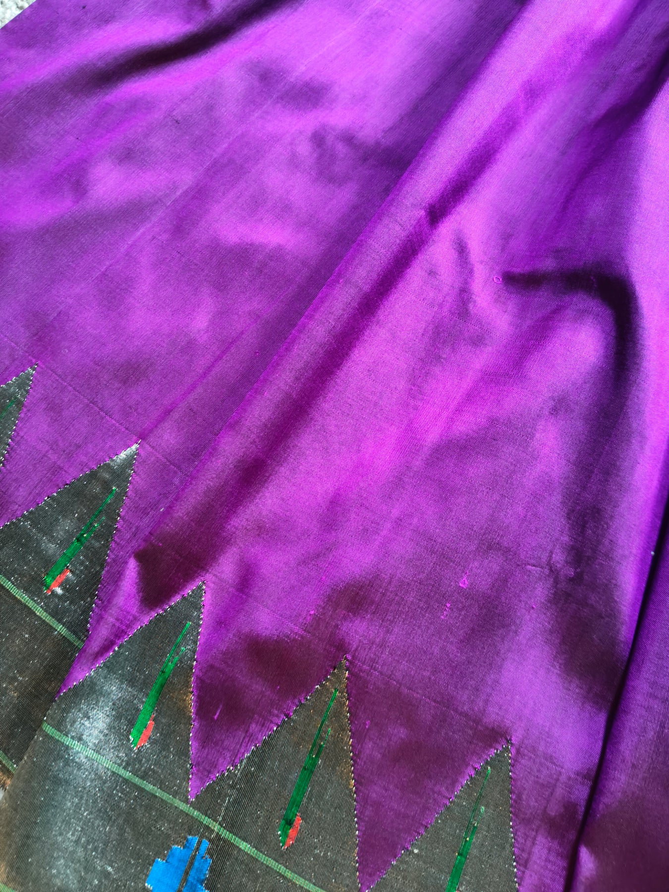 PURPLE SILK PURE HANDLOOM PAITHANI SAREE