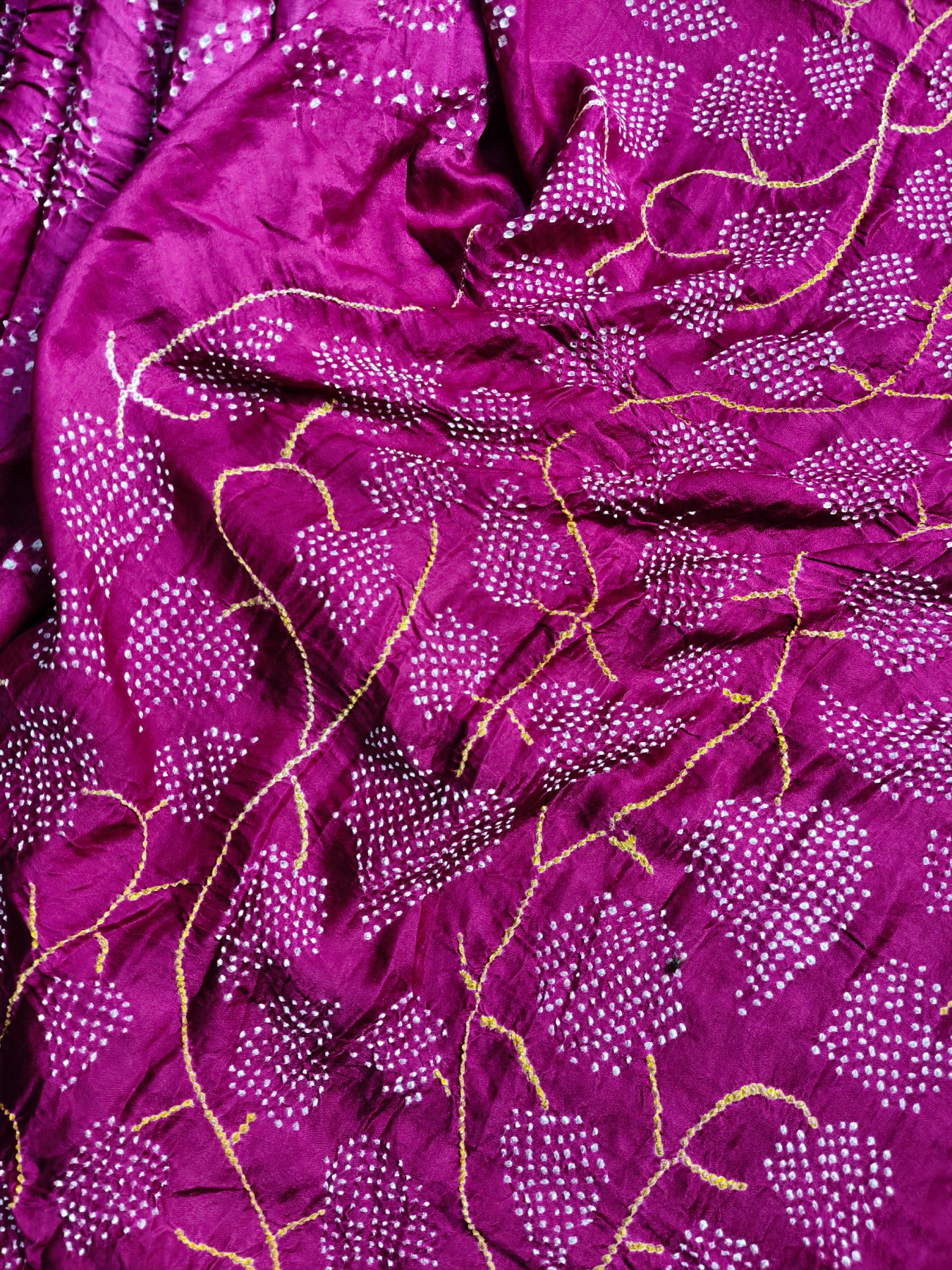 PINK SHADED GAJJI SILK  PURE HANDLOOM  BANDHEJ SAREE