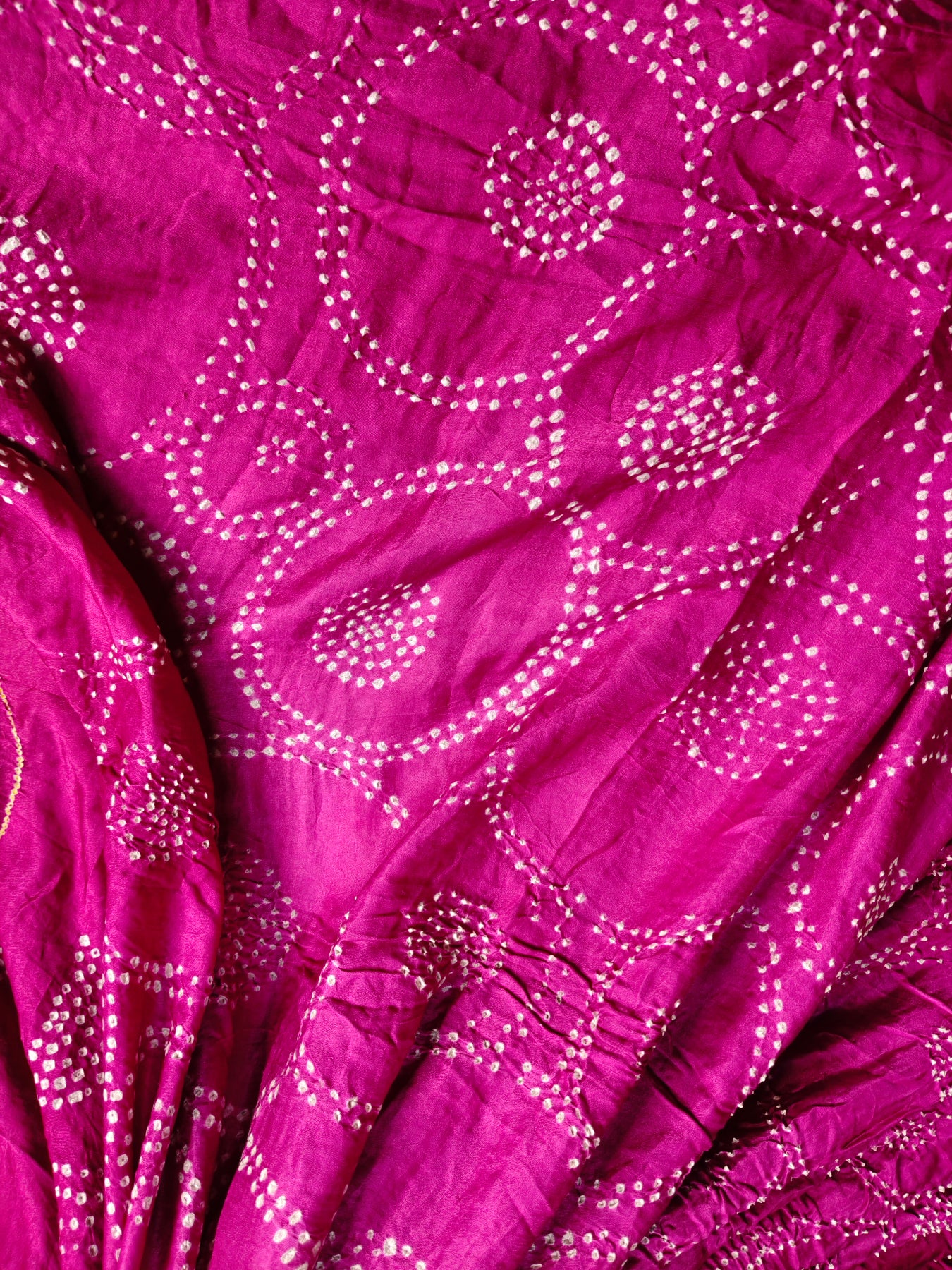 PINK SHADED GAJJI SILK  PURE HANDLOOM  BANDHEJ SAREE