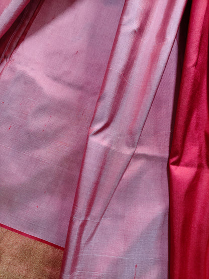 RED SILK PURE HANDLOOM IKKAT SAREE