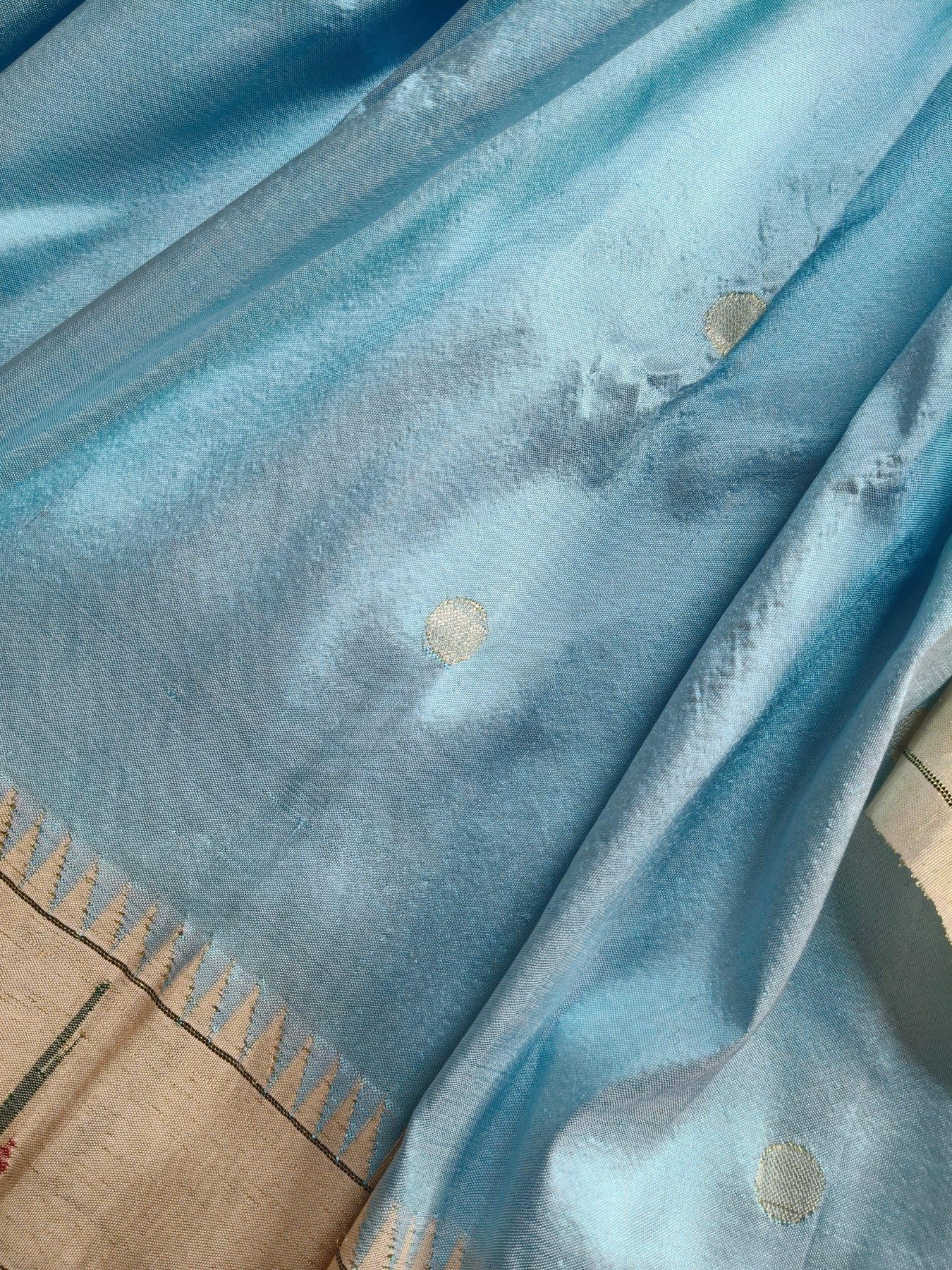 BLUE SILK PURE HANDLOOM PAITHANI SAREE