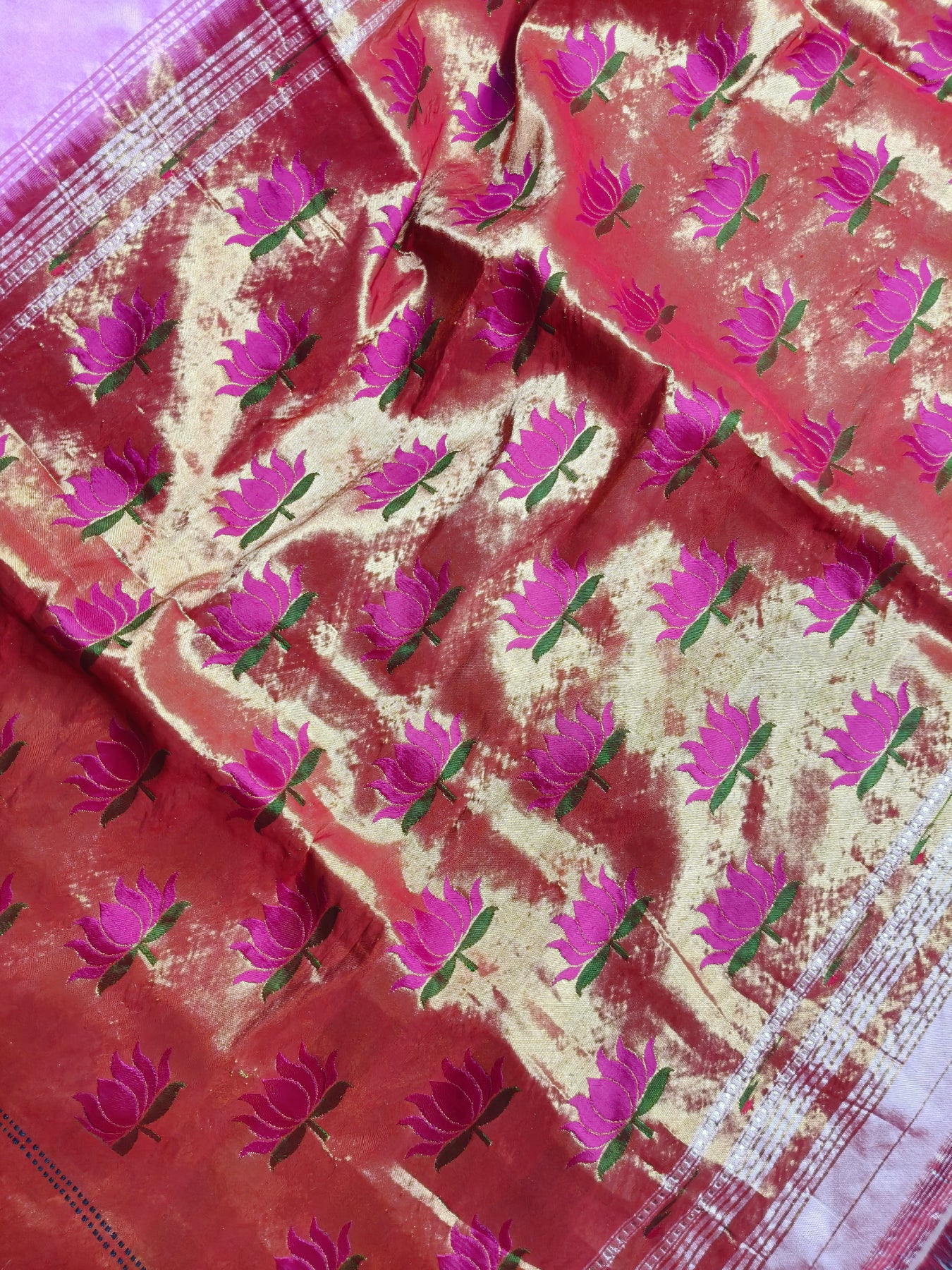 PINK SILK PURE HANDLOOM PAITHANI SAREE