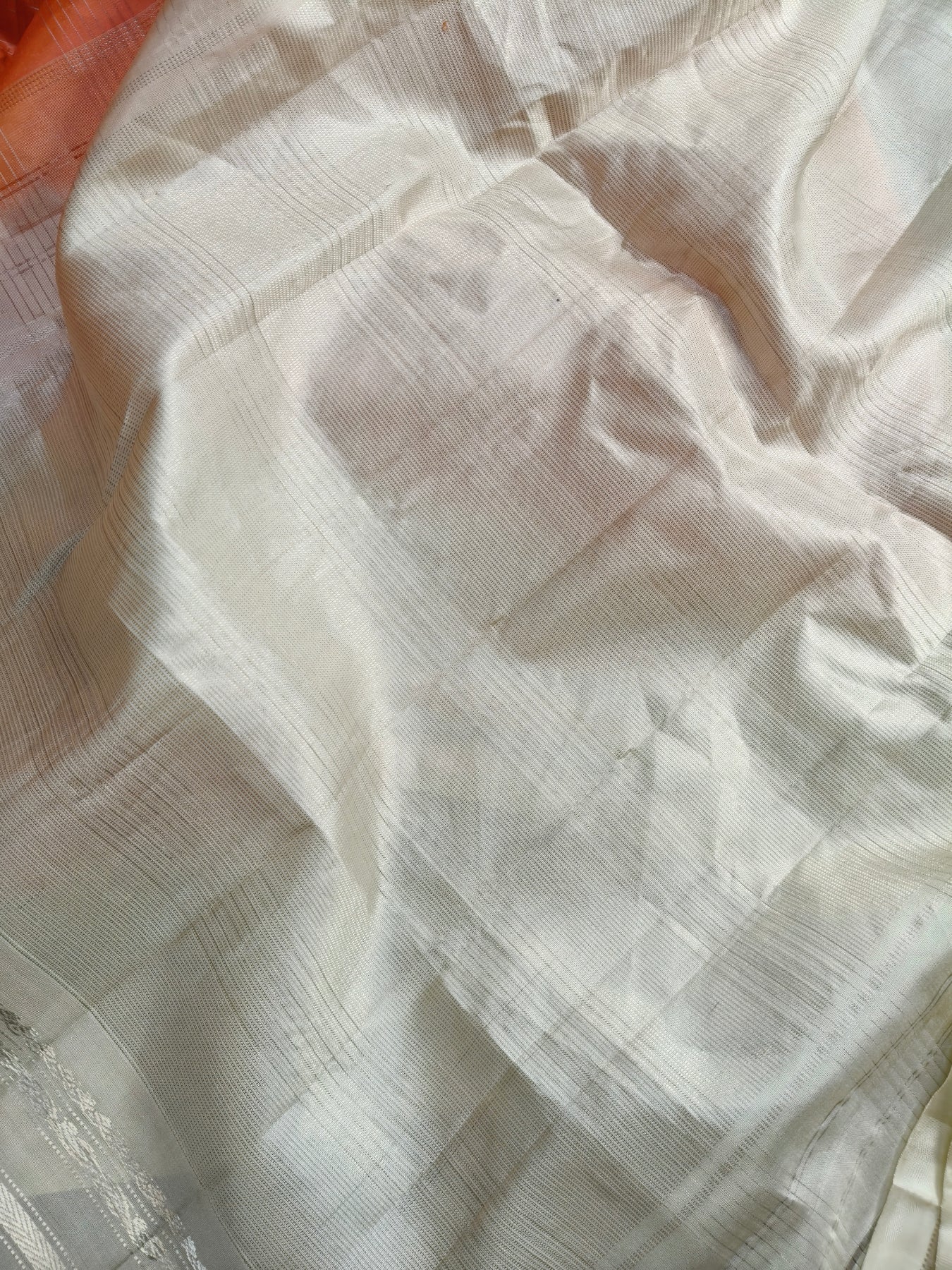 CORAL SILK PURE HANDLOOM GADWAL SAREE