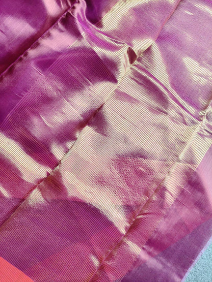 WINE PATTU SILK  PURE HANDLOOM CHANDERI SAREE